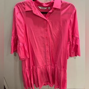 Pink preppy and cute &other stories dress with ruffles